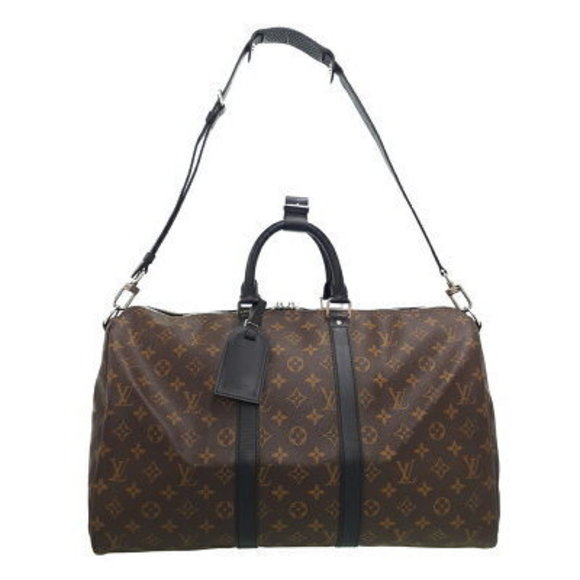 Louis Vuitton Monogram Macassar Keepall Bandouliere Bag - Picture 1 of 8